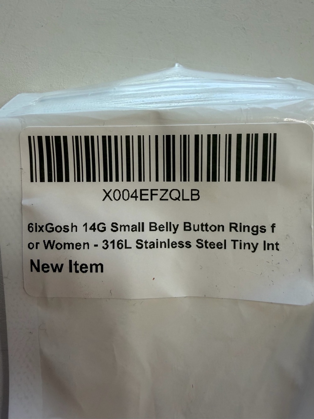 14G 316L Stainless Steel Belly Button Rings Set of 5, 2 Regular, 3 Gemstone - Picture 4 of 4
